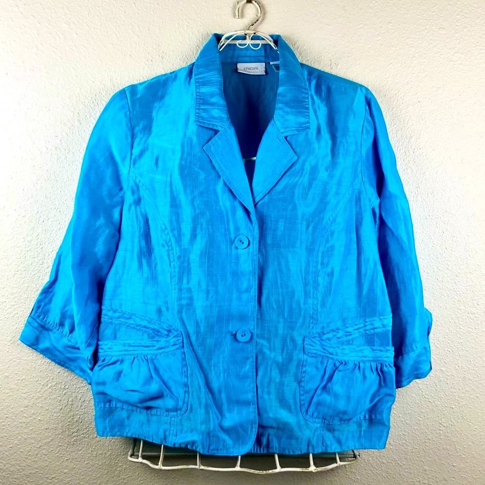 Chico’s Aqua Blazer